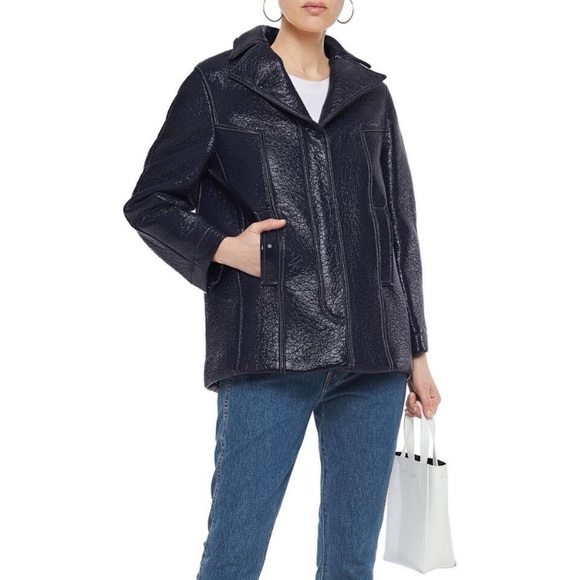 ba&sh Faux Leather Puffer Evening Jacket - Picture 3 of 9